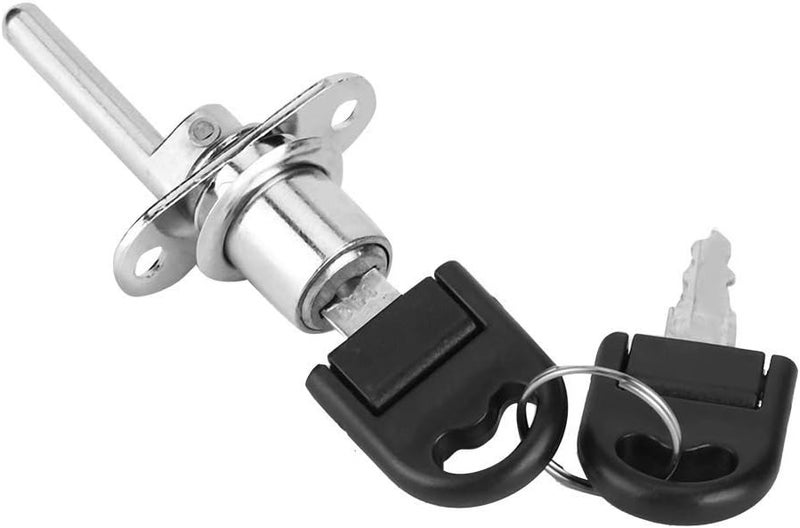 klarako File Cabinet Lock, 2Pcs Furniture Drawer Desk Wardrobe File Cabinet Lock, with Keys Office Security Drawers Security DIY Furniture Hardware(19Mm Silver Single Lock) - Image 5