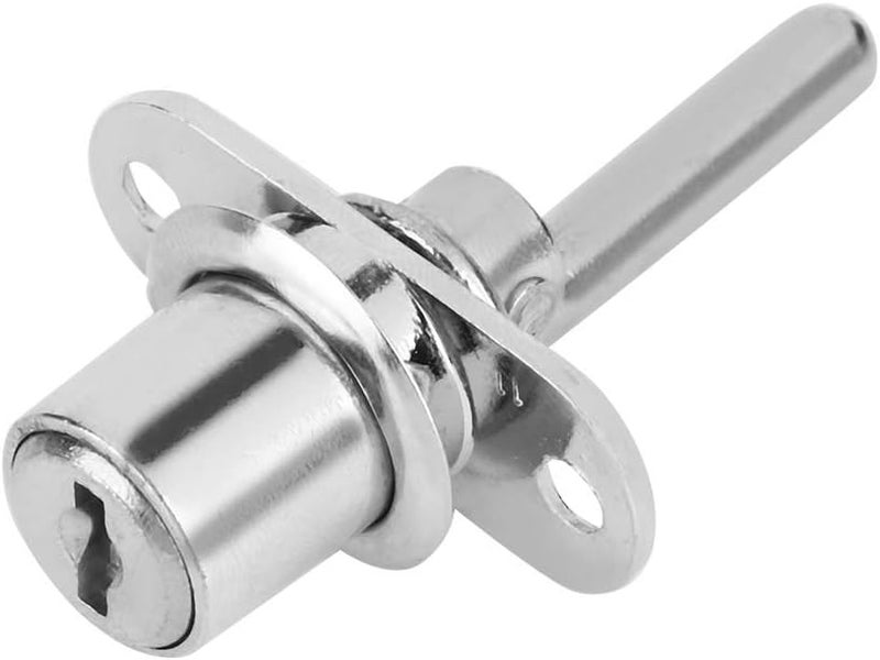 klarako File Cabinet Lock, 2Pcs Furniture Drawer Desk Wardrobe File Cabinet Lock, with Keys Office Security Drawers Security DIY Furniture Hardware(19Mm Silver Single Lock) - Image 4