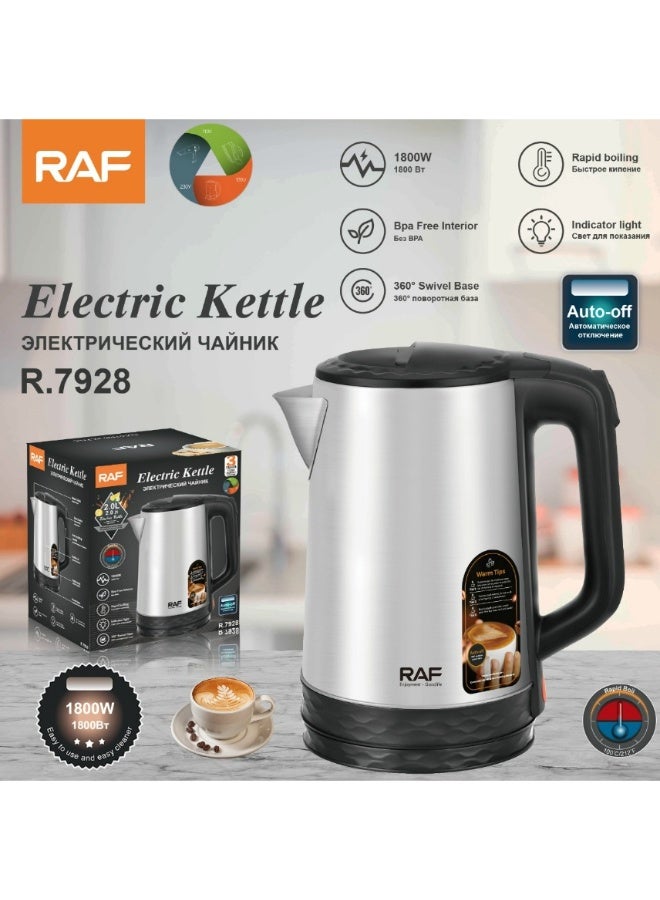 RAF 2.0L Stainless Steel Inner Container Electric Water Heater Quick Pot Household Automatic Power-off Water Heater - Image 5