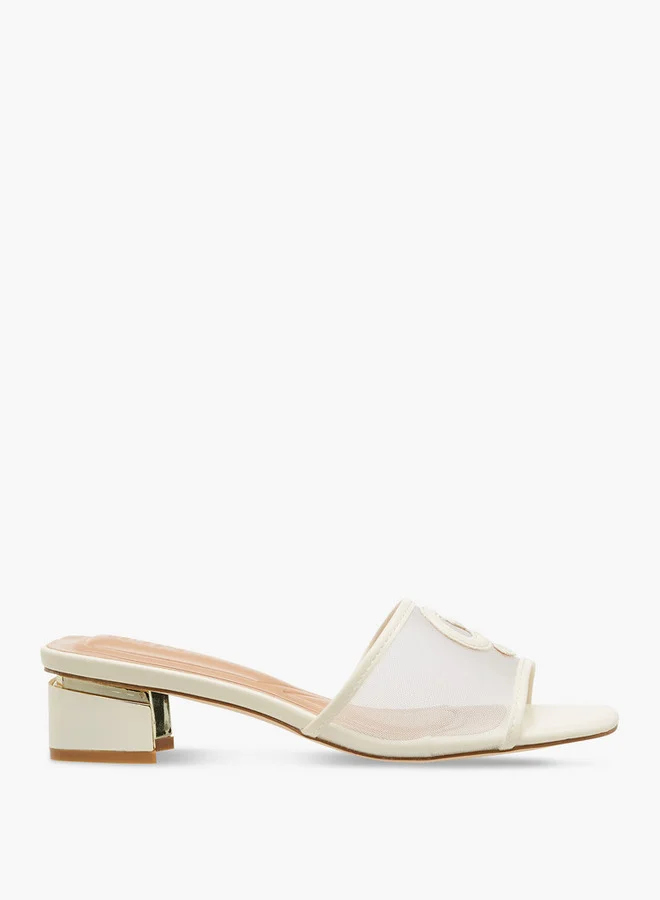 Celeste Women's Textured Slip-On Sandals with Block Heels