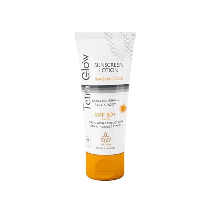 Tetra Glow Sunscreen Lotion, improves skin barrier & provides extra Lightening for Face & Body, 100 ml - Image 2