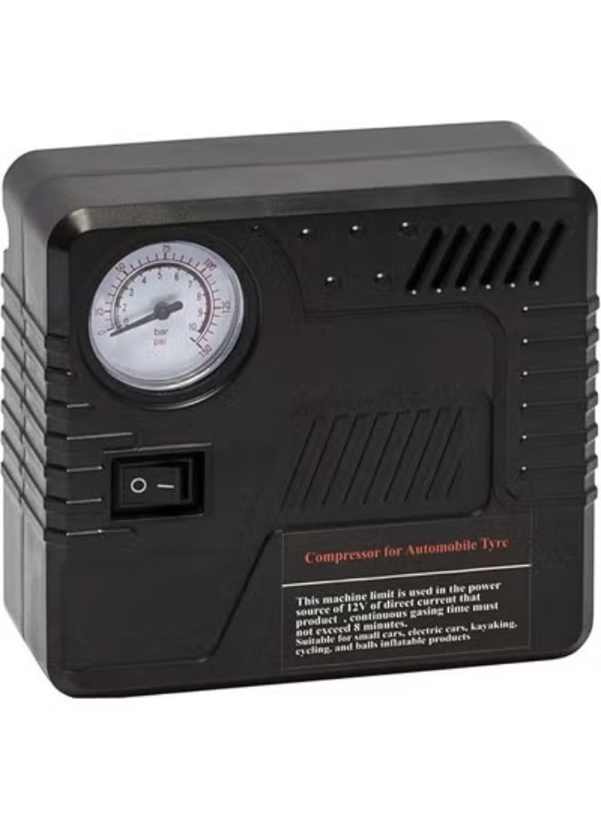 High-Power 12V Car Emergency Jump Starter & Tire Inflator – Mobile Power Supply with USB, Safety Hammer, and Emergency Lights – Black - Image 2