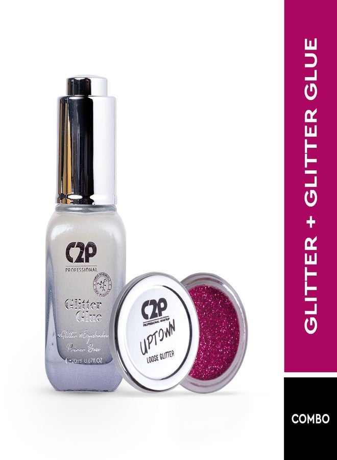 C2P PROFESSIONAL MAKEUP C2P Pro Sparkle Duo Glitter & Glue Kit - Waterproof, Quick-Drying Eyeshadow for Eye & Body Makeup, Long-Lasting, Smudge-Proof Shimmer | Festival, Party & Glam Look (Catwalk 44) - Image 2