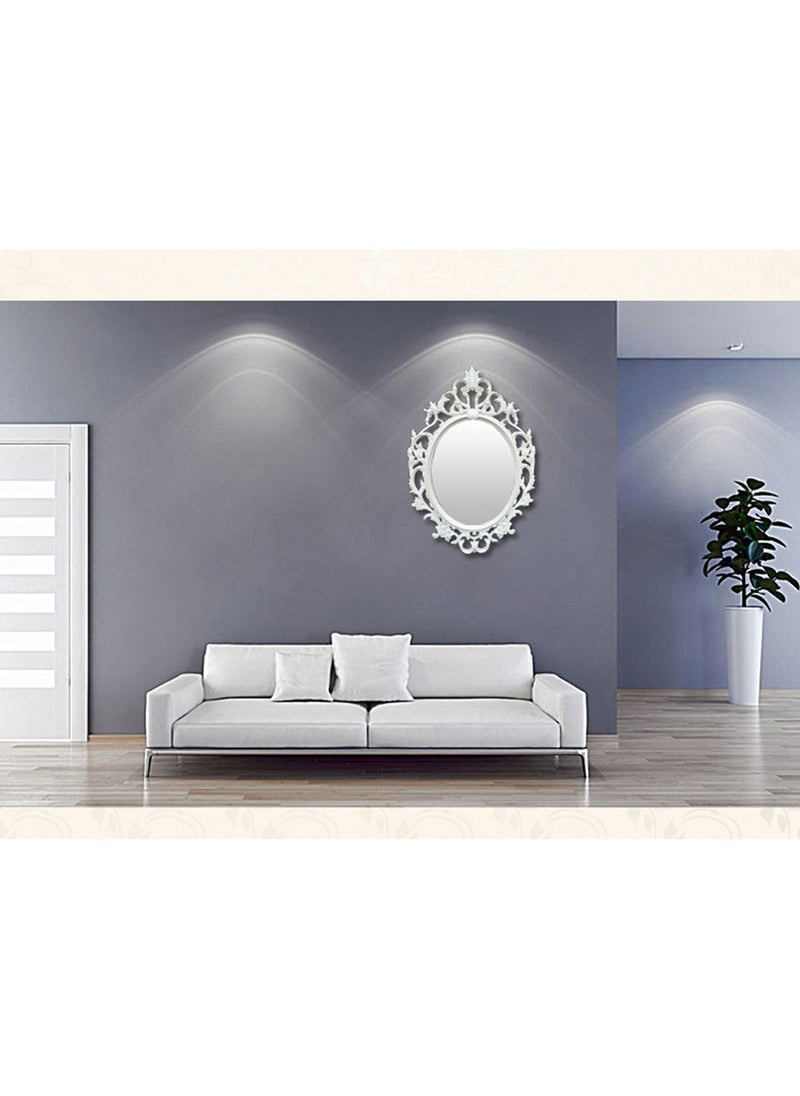 LINGWEI - Wall Hanging Mirror White 58x83cm - Image 1
