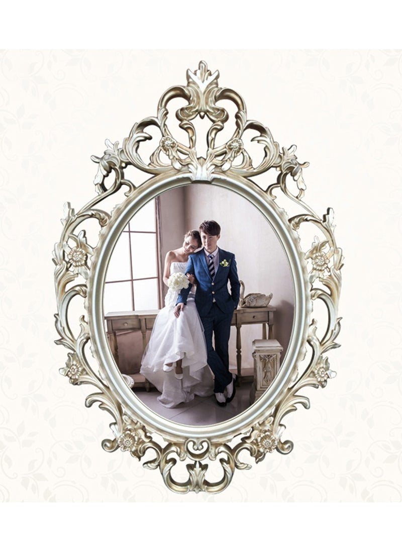 LINGWEI - Wall Hanging Mirror White 58x83cm - Image 1