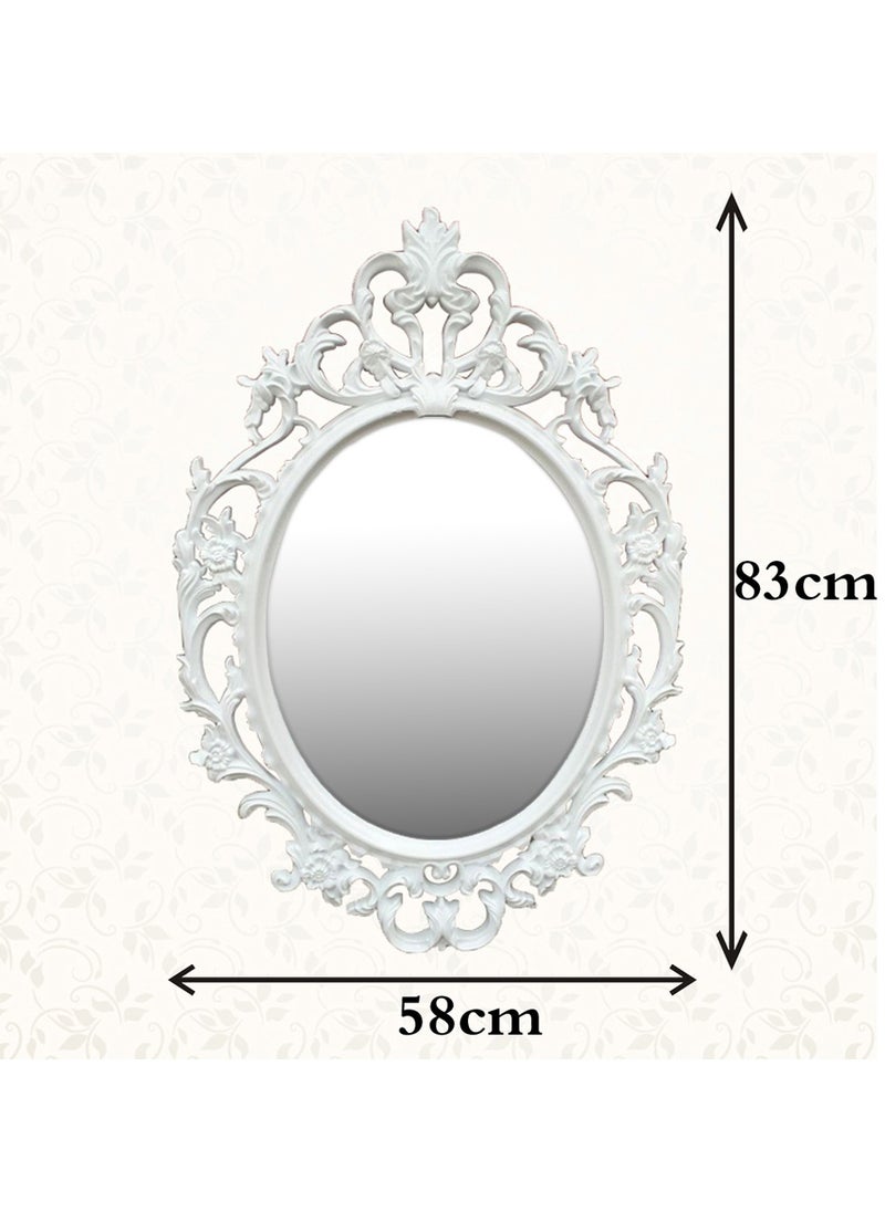 LINGWEI - Wall Hanging Mirror White 58x83cm - Image 1