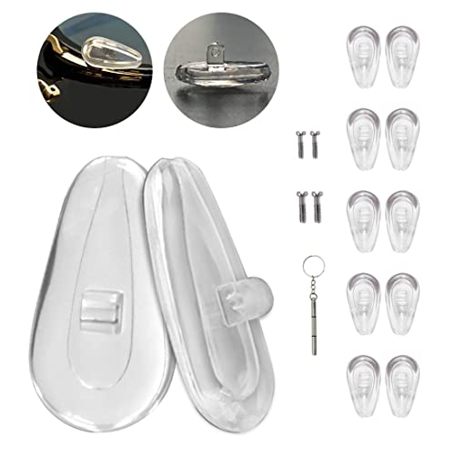 Eazean Replacement Nose Pads for Oakley Eyeglasses/Sunglasses, 5 Pairs Clear Silicone Nose Pieces Guards Come with Screws and Screwdrivers - Image 5