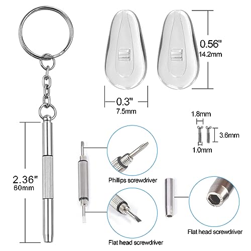 Eazean Replacement Nose Pads for Oakley Eyeglasses/Sunglasses, 5 Pairs Clear Silicone Nose Pieces Guards Come with Screws and Screwdrivers - Image 4