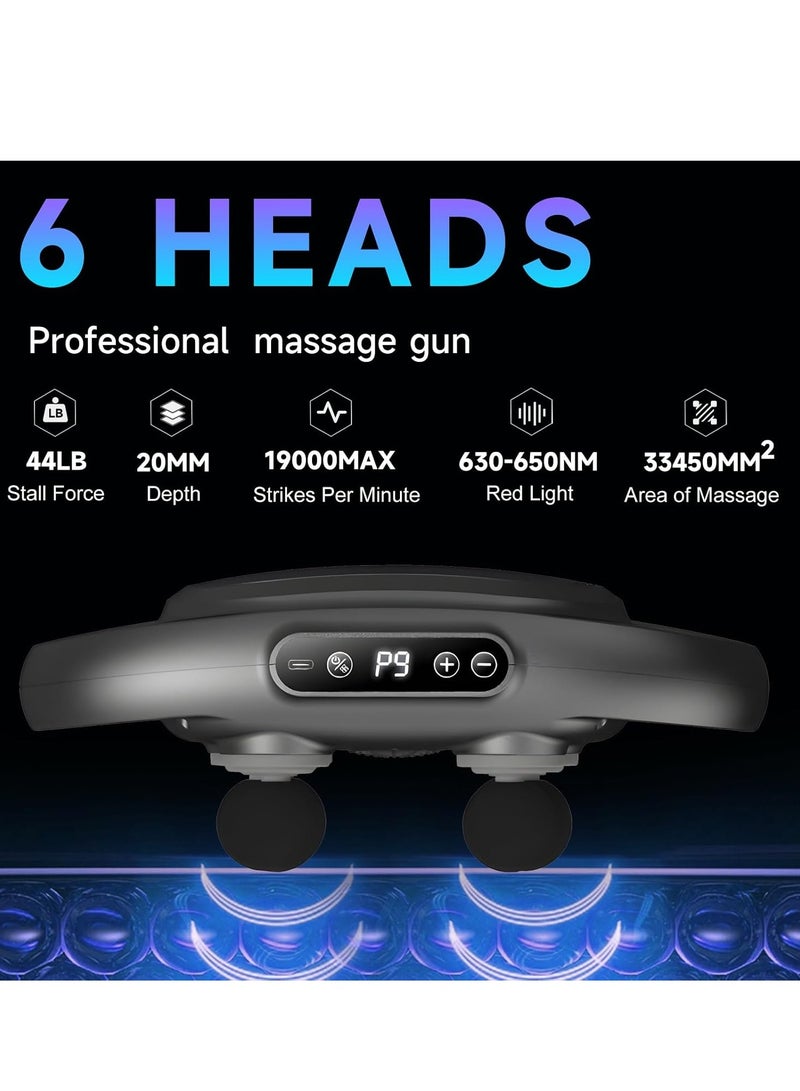 JAJEEK 6 Heads Deep Tissue Massage Gun – Powerful Percussion Massager for Thighs, Legs, Arms, Back, Neck, Shoulders, Buttocks, and Waist for Muscle Relaxation, Recovery & Pain Relief - Image 3