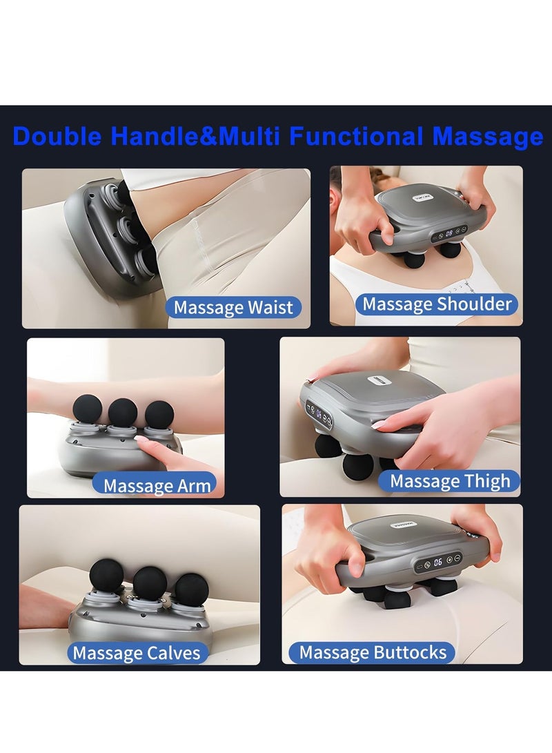 JAJEEK 6 Heads Deep Tissue Massage Gun – Powerful Percussion Massager for Thighs, Legs, Arms, Back, Neck, Shoulders, Buttocks, and Waist for Muscle Relaxation, Recovery & Pain Relief - Image 2