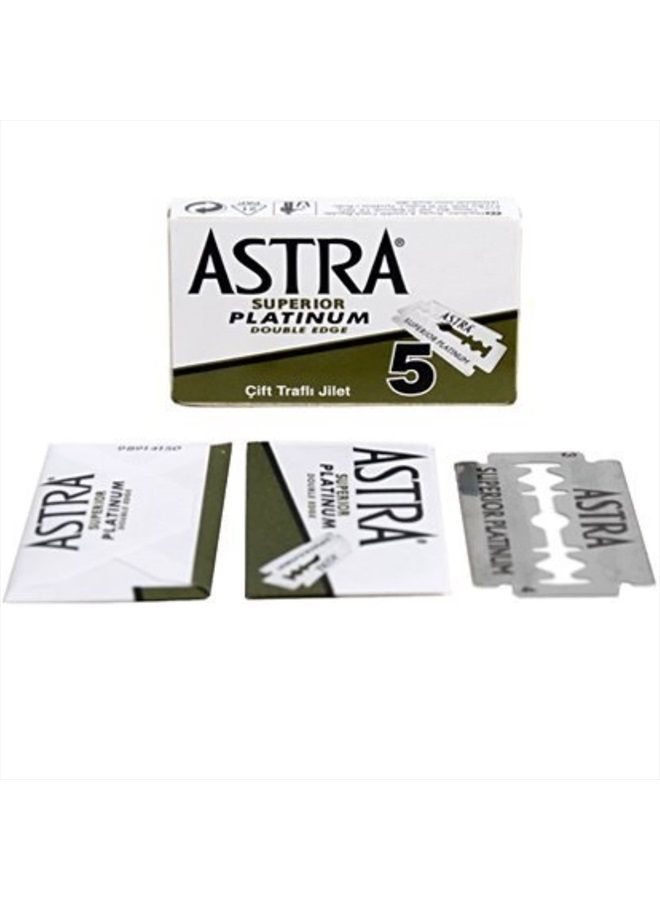 Astra Superior Platinum Double Edge Razor Blades - 20 Ct - Image 1