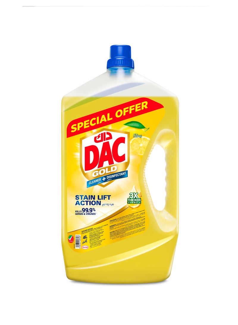 Gold Multi-Purpose Disinfectant & Liquid Cleaner Citrus 4L