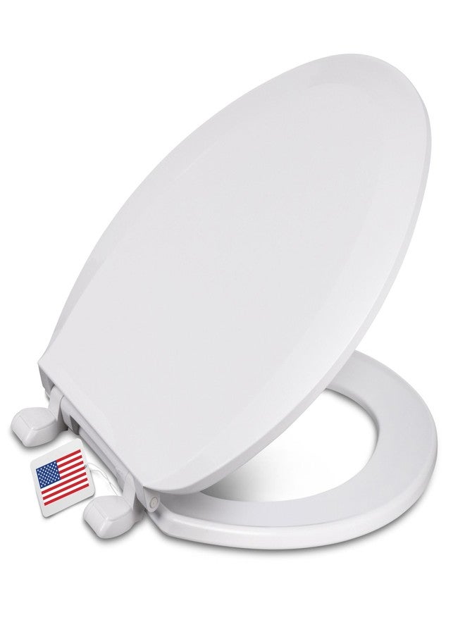 Centoco Elongated Toilet Seat, Standard Economy Model, Closed Front with Cover, Plastic, Made in the USA, DSAMAZ16-001, White - Image 1
