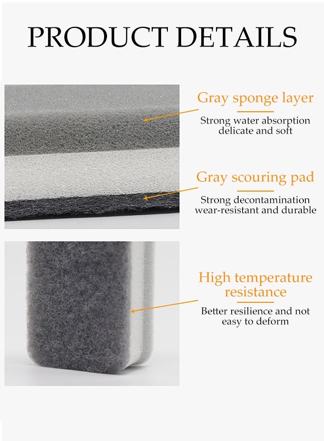 DUNISO 5 Pcs Kitchen Sponge,Dishwashing Sponge Scouring Pad,Heavy Duty Comfort Cleaning Sponges Scrub Pads,Highly Absorbent,Lasting and Durable, for Kitchen, Sink and Bathroom - Image 3