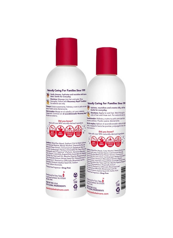 Fairy Tales Rosemary Repel Daily Kids Shampoo 12 Fl Oz.. And Conditioner 8 Fl Oz. Duo Kids Like The Smell Lice Do Not  - Image 2
