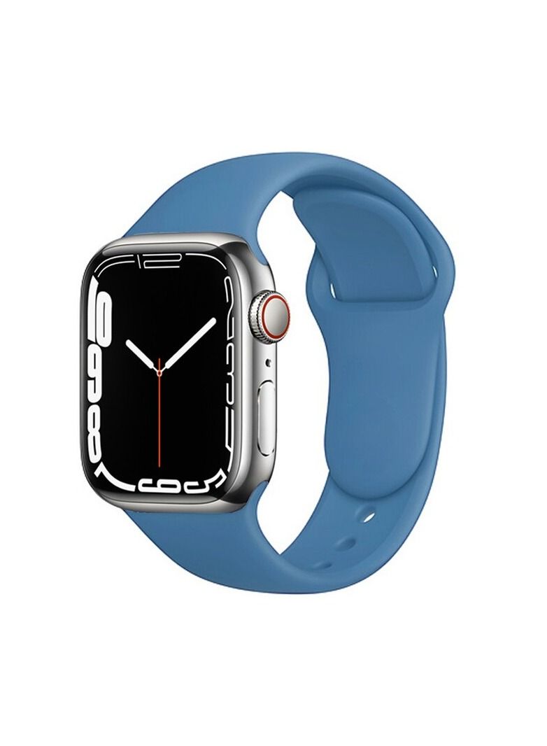 Apple Watch Band 45mm Soft Silicone Sport Band Replacement Wrist Strap Compatible for iWatch Apple Watch Series 7 (45mm) - Image 1