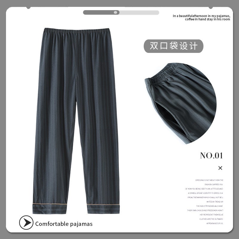 Mens Cotton Lounge Pants with Pockets Spring AutumnMZY-328 MZY-328
