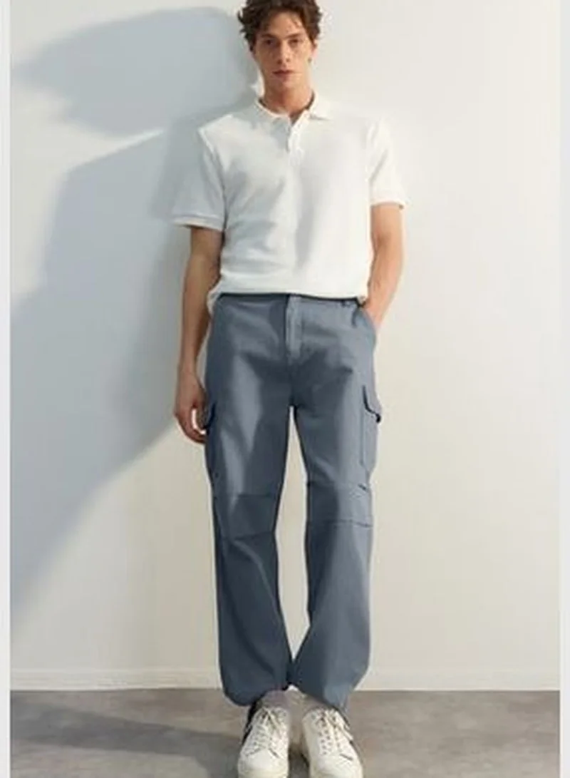 trendyol Navy Blue Men's Loose Fit Trousers