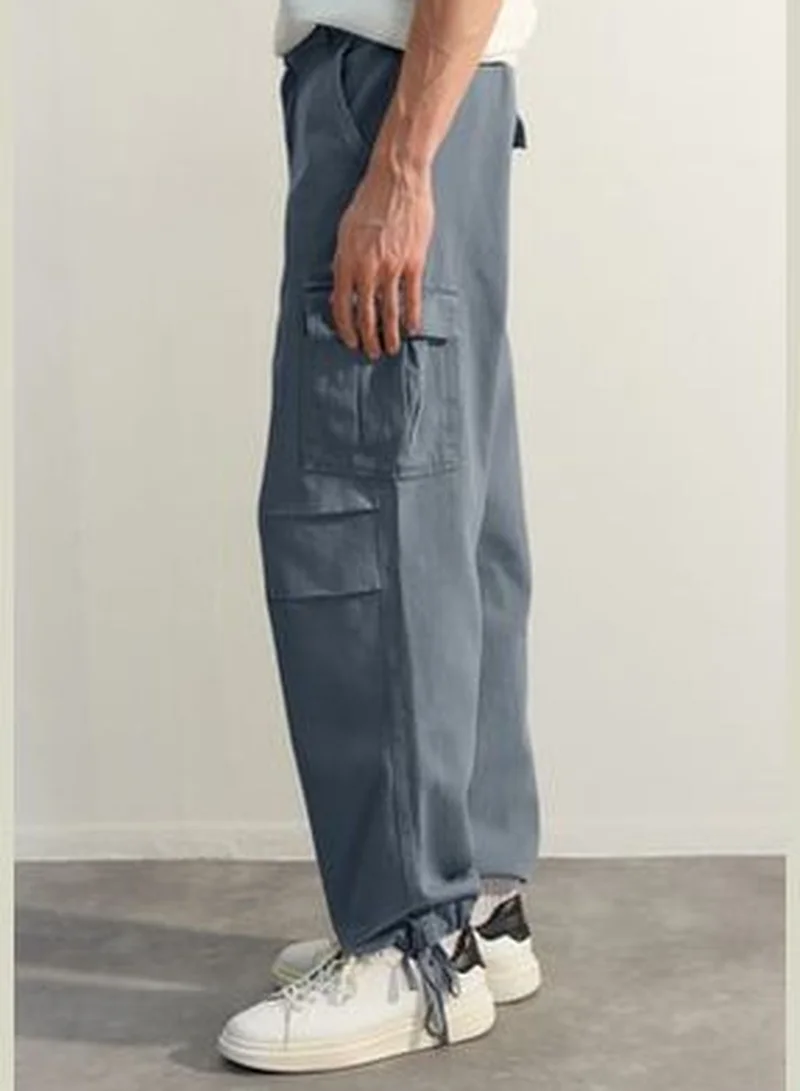 trendyol Navy Blue Men's Loose Fit Trousers