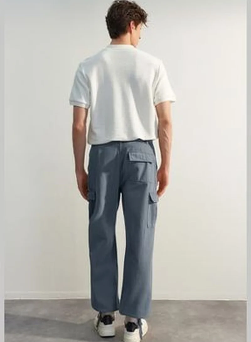 trendyol Navy Blue Men's Loose Fit Trousers