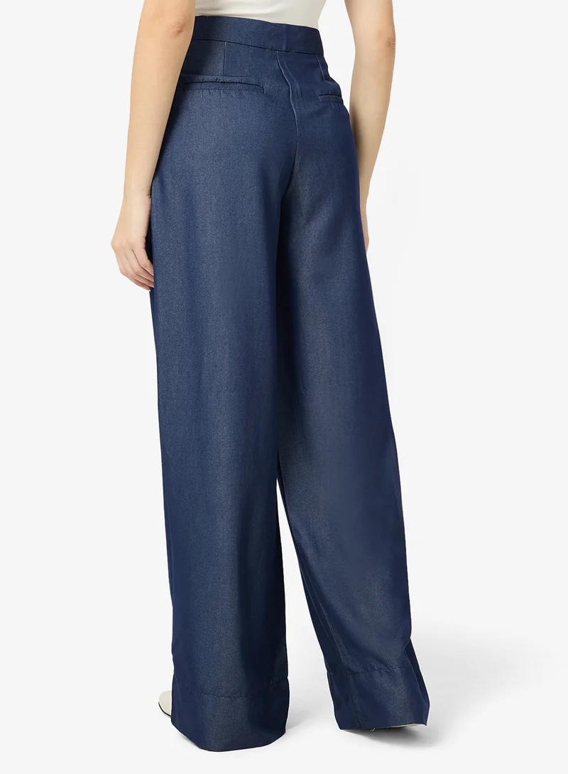 ELLA High Waist Trouser With Side Button Details