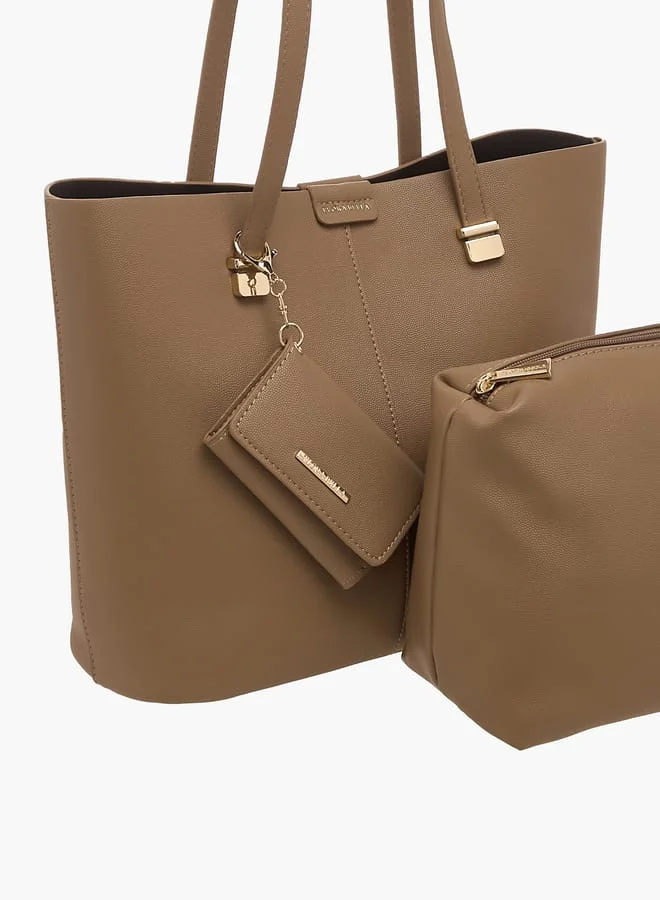فلورا بيلا من شو إكسبرس Women Solid Tote Bag with Detachable Wallet and Pouch