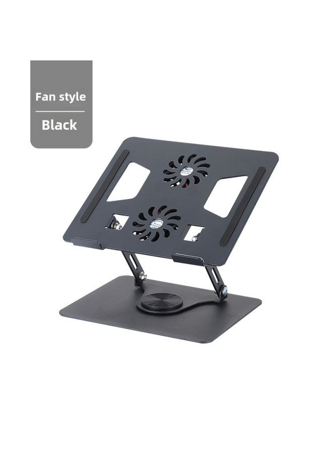 Loquat Folding Aluminum Alloy Lifting Notebook With Fan Cooling Shelf Reading Painting Tablet Computer Rotatable Bracket-Color:Steel White-hollow Bracket (not Rotating)  - Image 2