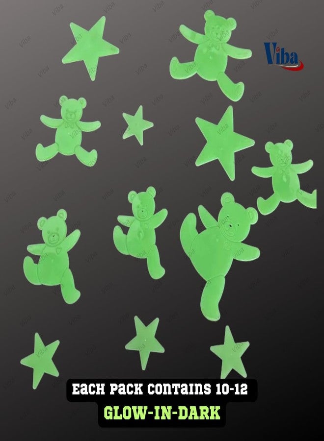 Viba® Glow Dark Stickers for Kids Birthday Return Gift (Set of 10 Packs) | Neon Radium Party Favors & Keepsake Decorations | Luminous Stickers for Boys & Girls - Image 5