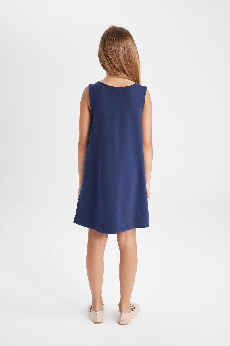 ديفاكتو فستان بناتي بيزك بدون كم - Image 5