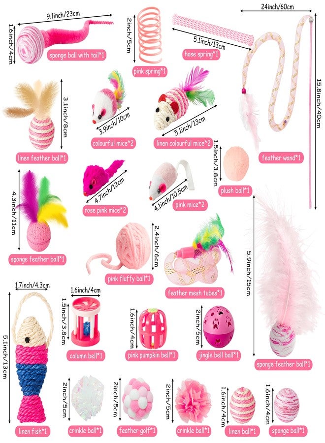 مول مول 6 مجموعة ألعاب تفاعلية للقطط من MALLMALL6 - 27 قطعة من ألعاب القطط الصغيرة، تتضمن ريشًا ورديًا، عصا دوارة، زنبركات، فئران، سمكة من السيزال، كرات تصدر صوت طقطقة، كرات جرس، مجموعة هدايا ألغاز للعب وتمارين القطط في الأماكن المغلقة - Image 5