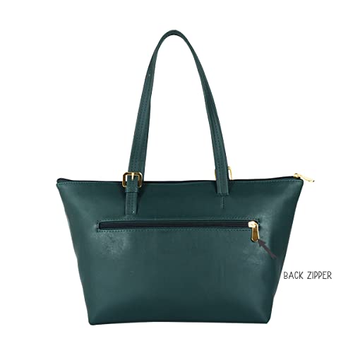 Baggit Women Green Tote Handbag Medium Size | Ladies Stylish Casual Purse Bag - Image 3