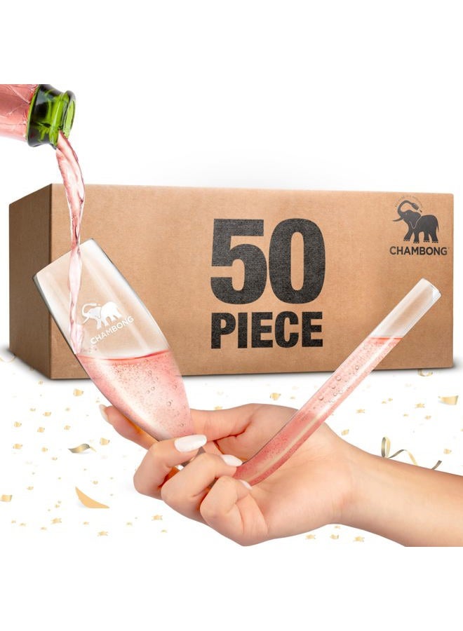 Chambong Champagne Flutes - Wedding Bachelorette Party Favors - Bridesmaid Proposal Box & Gifts (50 pc) - Image 1