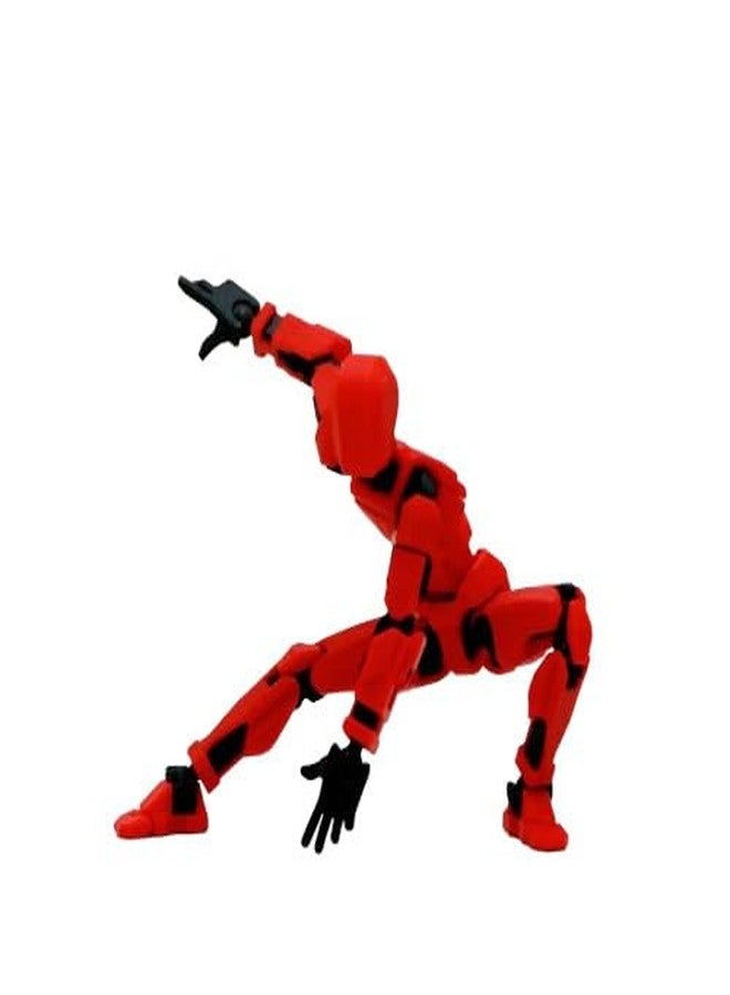 CERO® T13 Action Figure Robot | DIY Buildable Dummy 13 Robot Toy | 3D Printed Collectible Model Kit | Red & Black PLA | Assemble & Clean Before Use - Image 1