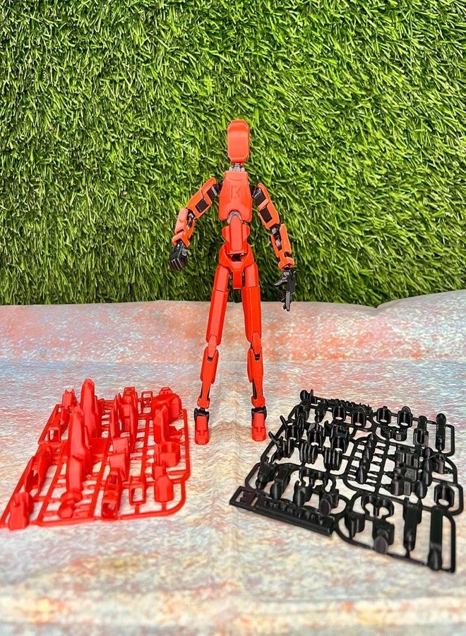 CERO® T13 Action Figure Robot | DIY Buildable Dummy 13 Robot Toy | 3D Printed Collectible Model Kit | Red & Black PLA | Assemble & Clean Before Use - Image 4