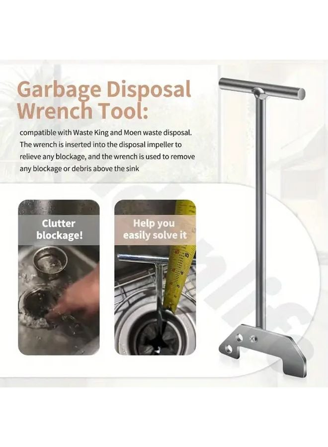 Garbage Disposal Unjamming Wrench 1pc Compatible with Waste King Moen Remove Sink Blockage - Image 4