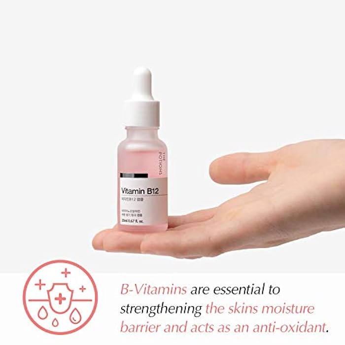 The Potions Vitamin B12 Ampoule Face Serum for Women (Custom Blend), Dry-Prone Skin Care (Minimal Formula), Pore Minimizer, Dark Spots, Uneven Skin Tone, 0.67 fl oz - Image 2
