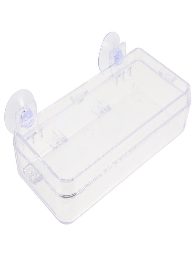 Sosoport 1Pc Suction Cup Reptile Feeder Dish Acrylic Food and Water Basin with Double Suction Easy to Install Reptile Feeding Tray for Gecko Lizard and Other Pets - Image 1