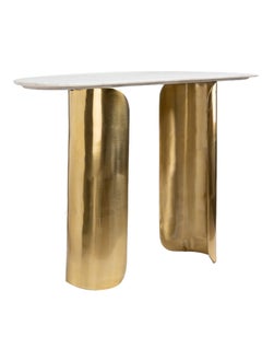 Homez Marble Table With Gold Aluminum Base 110*31*75 cm  - Image 1
