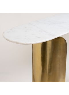 Homez Marble Table With Gold Aluminum Base 110*31*75 cm  - Image 2
