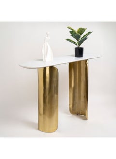 Homez Marble Table With Gold Aluminum Base 110*31*75 cm  - Image 5