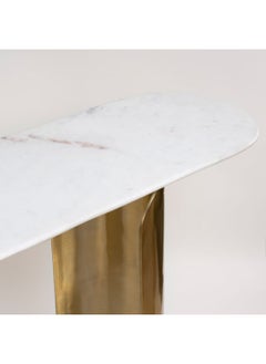 Homez Marble Table With Gold Aluminum Base 110*31*75 cm  - Image 3