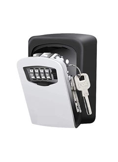 KANDPAND KANDPAND Key Lock Box Wall Mounted 4 Digit Combination Lock Box for House Key Weatherproof Safe Security Key Storage Lock Box for Outside Realtors Garage Spare Keys 