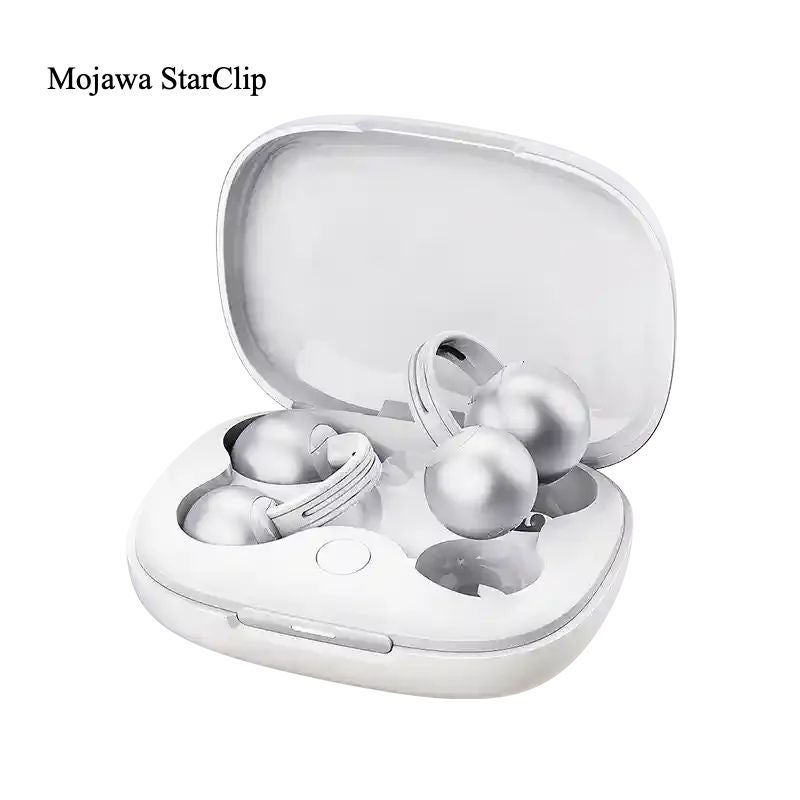 Mojawa StarClip Wireless Open-Ear Clip Headset with AI Noise-Cancelling Microphone and Directional Sound, White - Image 1