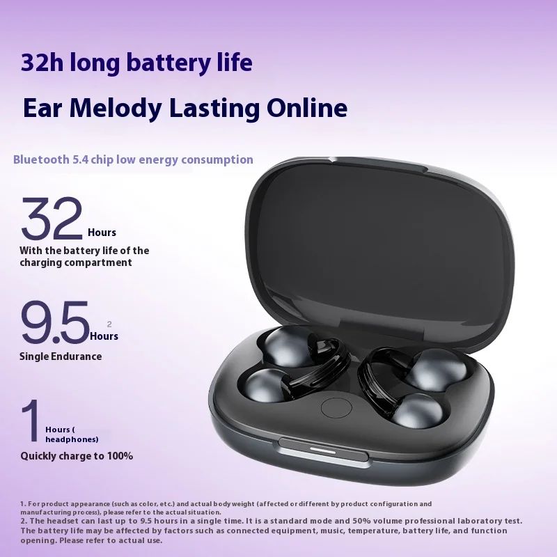 Mojawa StarClip Wireless Open-Ear Clip Headset with AI Noise-Cancelling Microphone and Directional Sound, White - Image 5