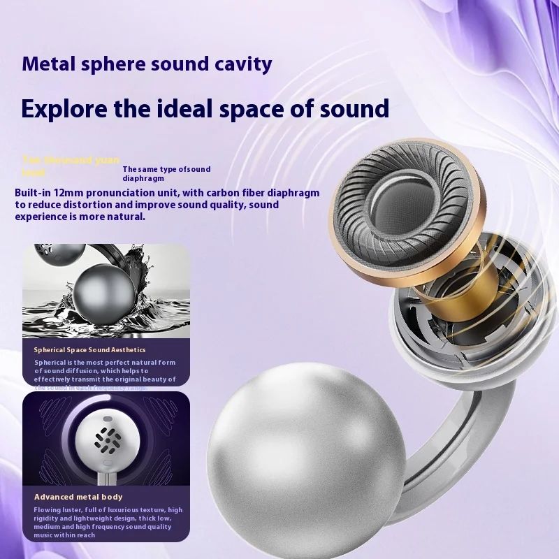 Mojawa StarClip Wireless Open-Ear Clip Headset with AI Noise-Cancelling Microphone and Directional Sound, White - Image 3