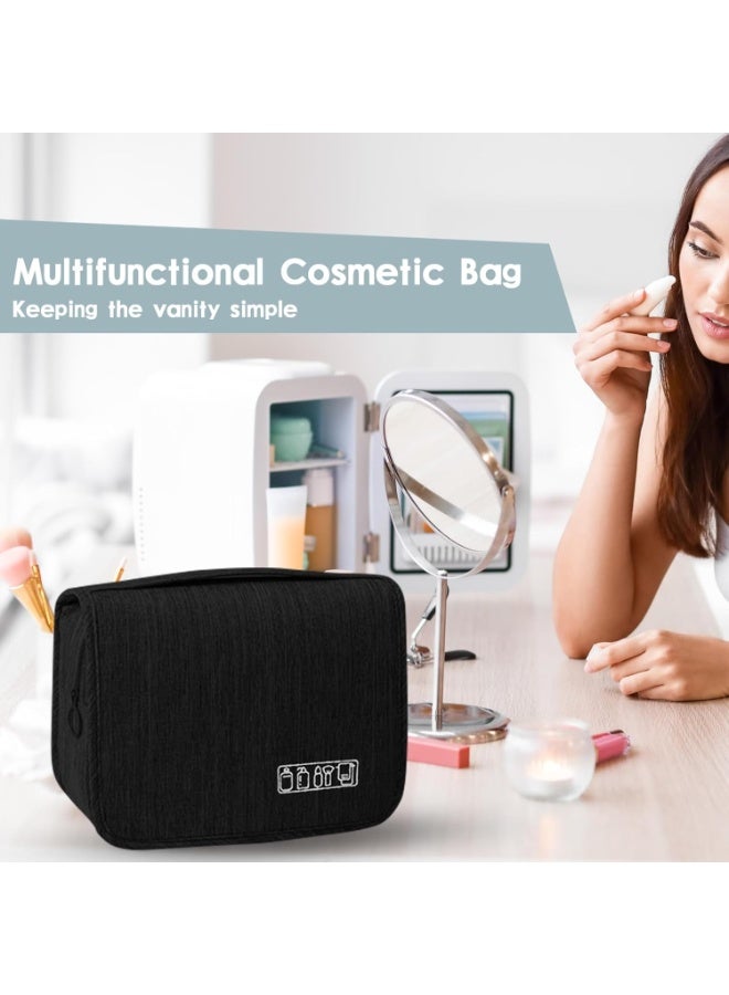 بلومنغ تايم حقيبة أدوات الزينة المقاومة للماء لسفر العمل ، حقيبة تخزين محمولة ضد الغبار للرحلة ، حقيبة مكياج معلقة ، مثالية لتخزين مستحضرات التجميل وأدوات النظافة في الرحلات القصيرة - Image 5