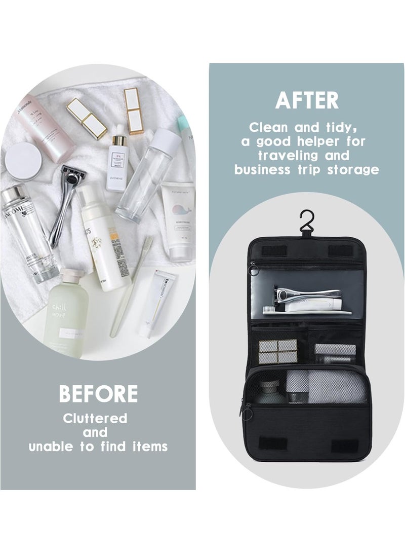 بلومنغ تايم حقيبة أدوات الزينة المقاومة للماء لسفر العمل ، حقيبة تخزين محمولة ضد الغبار للرحلة ، حقيبة مكياج معلقة ، مثالية لتخزين مستحضرات التجميل وأدوات النظافة في الرحلات القصيرة - Image 3