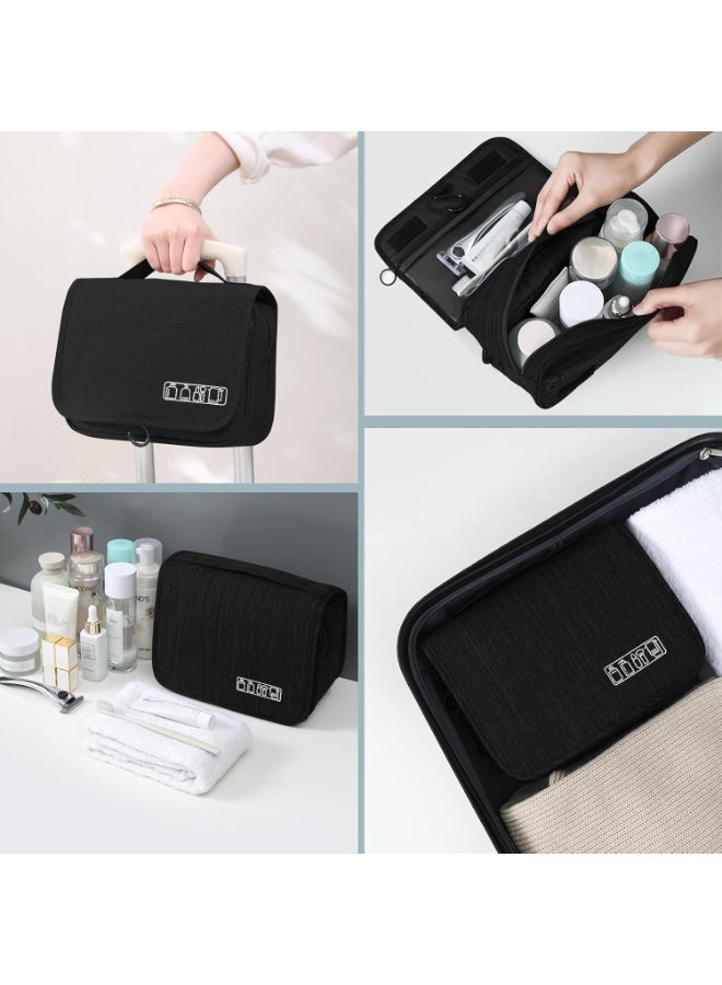 بلومنغ تايم حقيبة أدوات الزينة المقاومة للماء لسفر العمل ، حقيبة تخزين محمولة ضد الغبار للرحلة ، حقيبة مكياج معلقة ، مثالية لتخزين مستحضرات التجميل وأدوات النظافة في الرحلات القصيرة - Image 4