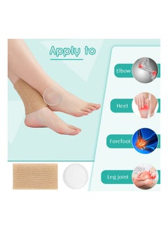 Generic Cross Ankle Gel Sleeve Padded Skate Socks Ankle Protector Gel Sleeve Socks Gel Pads Ankle Support Brace Pad Skateboard Accessories for Skating Riding Ski Ankle Protection Foot Support Socks 4 Pieces  - Image 3