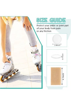 Generic Cross Ankle Gel Sleeve Padded Skate Socks Ankle Protector Gel Sleeve Socks Gel Pads Ankle Support Brace Pad Skateboard Accessories for Skating Riding Ski Ankle Protection Foot Support Socks 4 Pieces  - Image 2